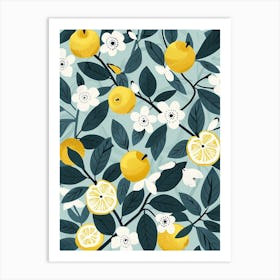 Apple Tree Flat Illustration 7 Art Print