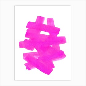 Superwatercolor Pink Art Print