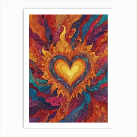 Heart Of Fire 36 Art Print