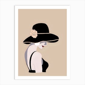 Woman In A Hat 4 Art Print