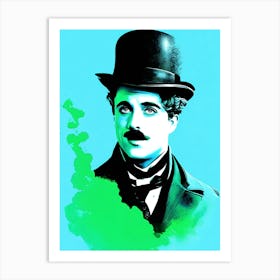 Graffiti Portrait of Charlie Chaplin 1 Art Print