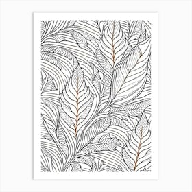 Birch Leaf William Morris Inspired Art Print