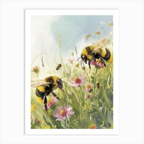 Meliponini Bee Storybook Illustrations 14 Art Print