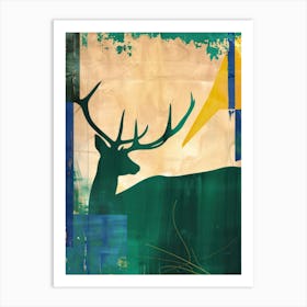 Deer 3 Cut Out Collage Art Print