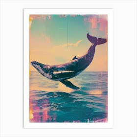 Whimsical Whale Polaroid Inspired 2 Art Print