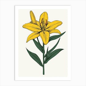 Yellow Lily 10 Art Print