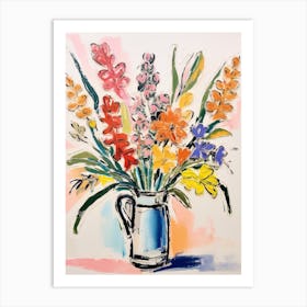 Flower Painting Fauvist Style Snapdragon 3 Art Print