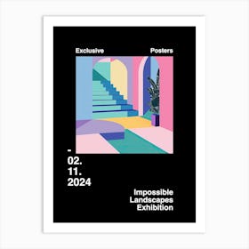 Impossible Landscapes Exhibition Archive Poster 5 Art Print