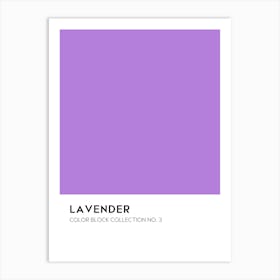 Lavender Color Block Collection Art Print