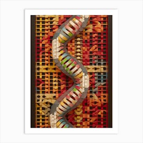 Dna Art Abstract Painting 17 Art Print