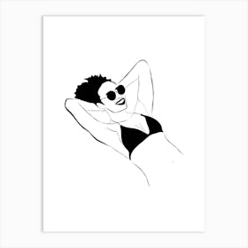 Woman In Bikini Art Print