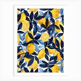 Watercolor Lemons Art Print