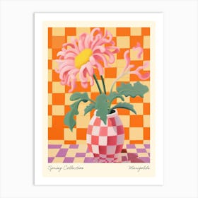 Spring Collection Marigolds Flower Vase 1 Art Print