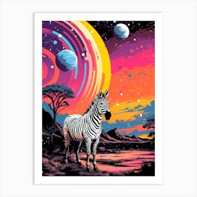 Zebra Painting Art Print