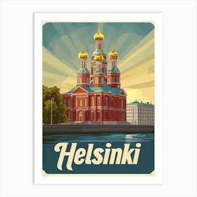 Aihrgdesign A Retro Travel Poster For Helsinki 2 Affiche