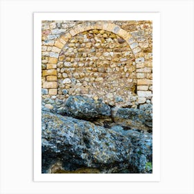 Stone Wall With Arched Window 20230831164894pub Art Print