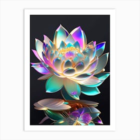 Lotus Flower Bouquet Holographic 5 Art Print