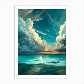 Clouds Over The Ocean Art Print