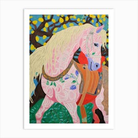 Maximalist Animal Painting Horse 6 Art Print