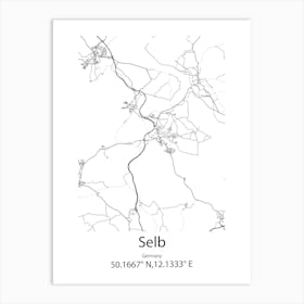 Selb,Germany Minimalist Map Art Print