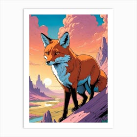 Fox In The Desert Art Print