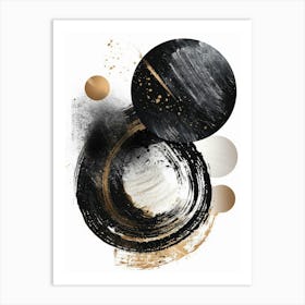 Abstract Black And Gold 10 Art Print