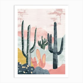 Cactus Desert Canvas Print Art Print