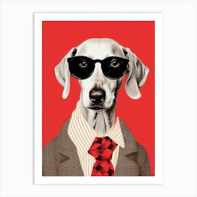 Dog In A Suit Art Print