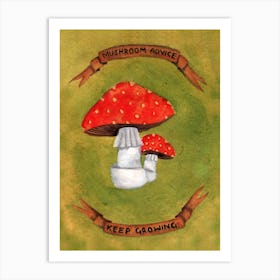 Autumn Mushrooms Art Print