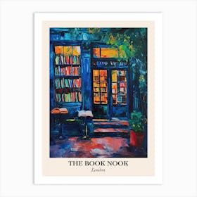 London Book Nook Bookshop 8 Poster Art Print