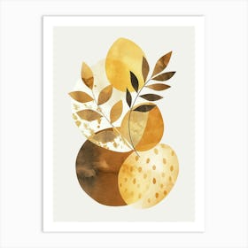 Autumn Leaves Watercolor Painting 6 Art Print