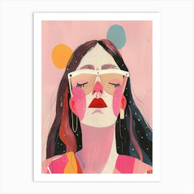 Girl With Sunglasses 13 Art Print