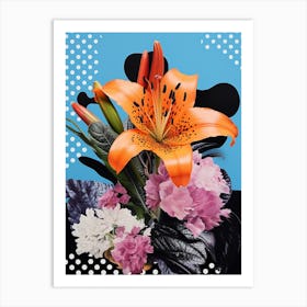 Surreal Florals Lily 5 Flower Painting Art Print