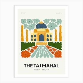 Travel The Taj Mahal Agra India Abstract Gallery Art Print