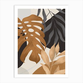 Abstract Art Tropical Leaves 146 Art Print