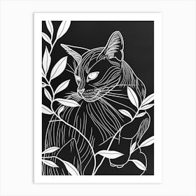 Tonkinese Cat Minimalist Illustration 1 Art Print