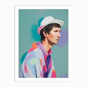 James Blunt Colourful Illustration Art Print