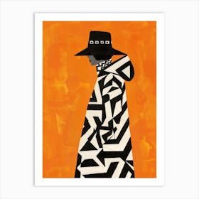 Black And White Hat Art Print