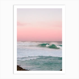 Hayle Towans Beach, Cornwall Pink Photography 1 Art Print
