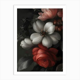 Roses In A Vase 17 Art Print