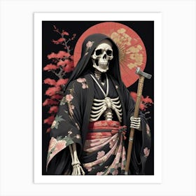 Samurai Skeleton 1 Art Print