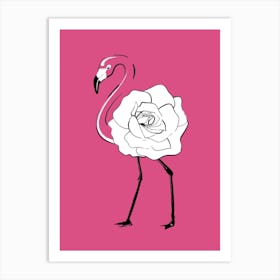 Rose Flamingo Art Print