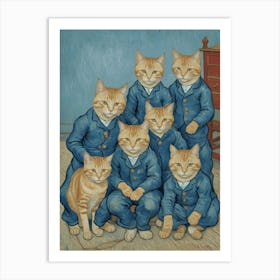 Group Of Cats Art Print