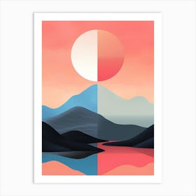 Sunset In The Mountains 6 Art Print