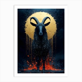 Goat With Horns Poster