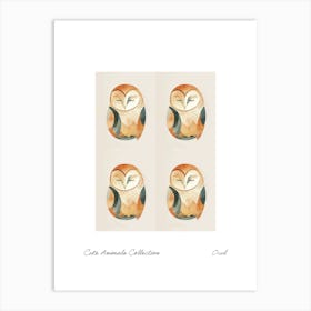 Cute Animals Collection Owl 3 Art Print