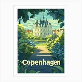 Aihrgdesign A Mid Century Modern Travel Poster For Copenhagen Art Print