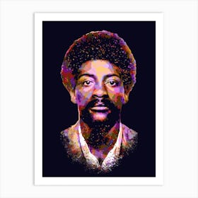 Bunchy Carter American Activist Legend Colorful Art Print