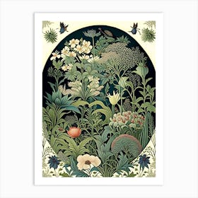 The Garden Of Morning Calm, South Korea Vintage Botanical Art Print