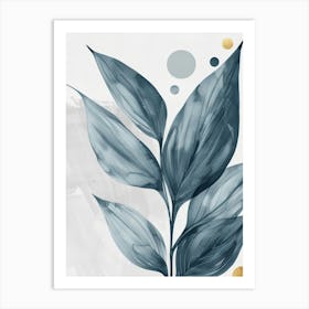 'Blue Leaves' 16 Art Print